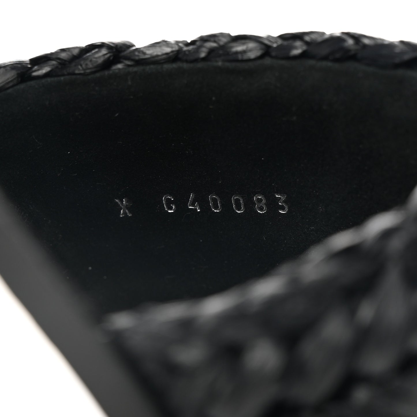 Raffia Crystal CC Mules Sandals 39 Black