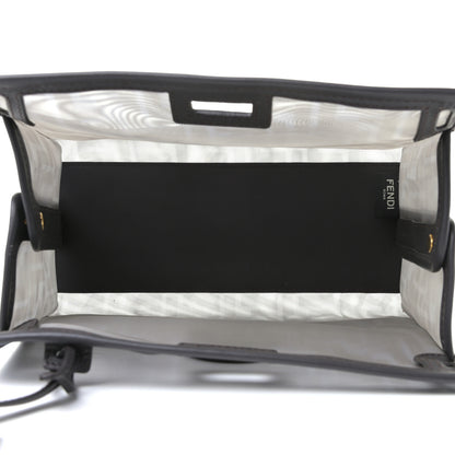 Fendi Mesh Vitello Century FF 1974 Mini Peekaboo Defender Cover Azzurro Black Ebano 4 of 4