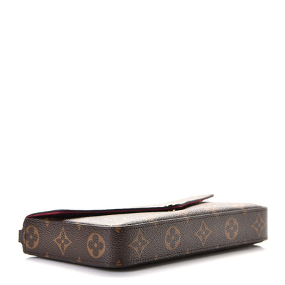 Louis Vuitton Monogram Pochette Felicie Chain Wallet Fuchsia 3 of 6