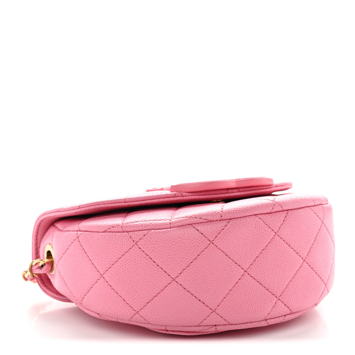 Caviar Quilted Mini Messenger Flap Light Pink