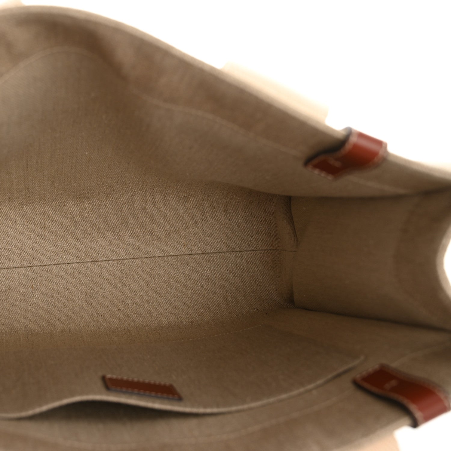 Chloe Linen Calfskin Medium Woody Ribbon Tote White Brown 5 of 11