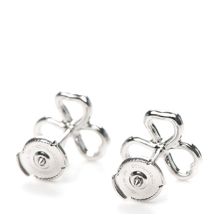 Tiffany Platinum Diamond Paper Flowers Open Flower Earrings 3 of 5