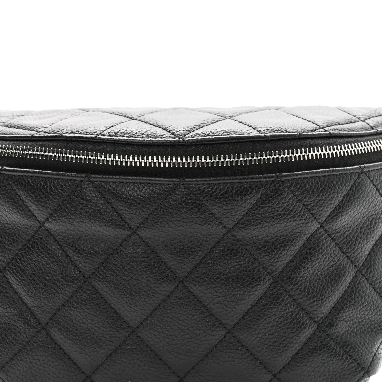 Chanel Grained Calfskin Quilted Waist Belt Bag Black 8 of 10
