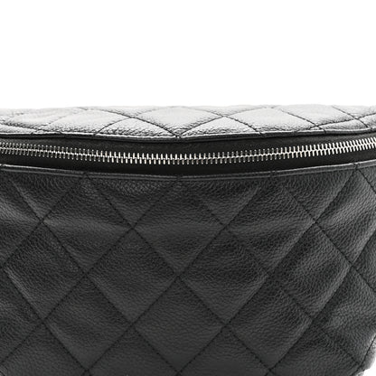 Chanel Grained Calfskin Quilted Waist Belt Bag Black 8 of 10