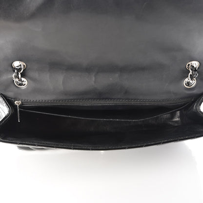 Chanel Patent Chevron Quilted Maxi Single Flap Black 6 of 9