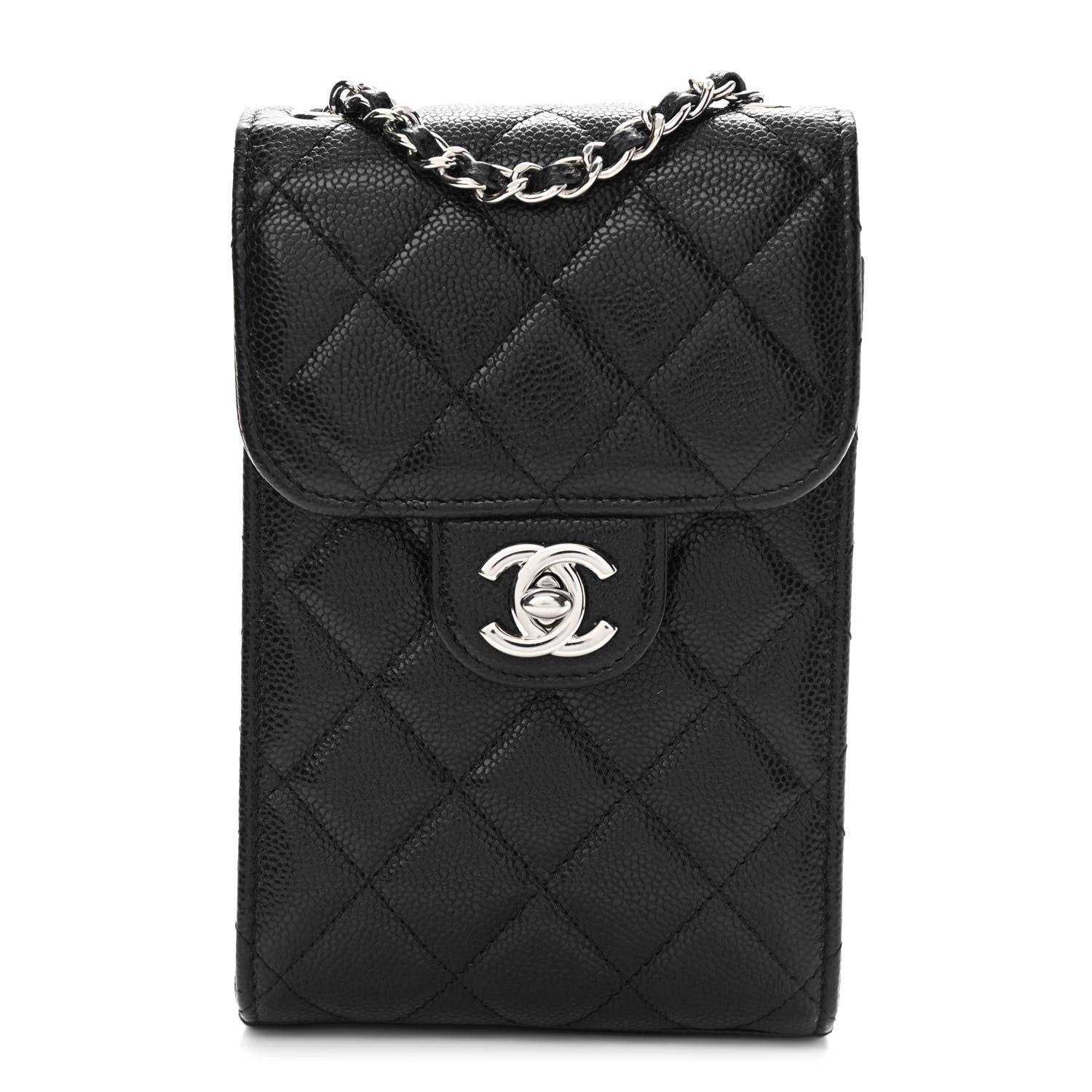Chanel Caviar Quilted Classic Phone Holder Black 1 of 12