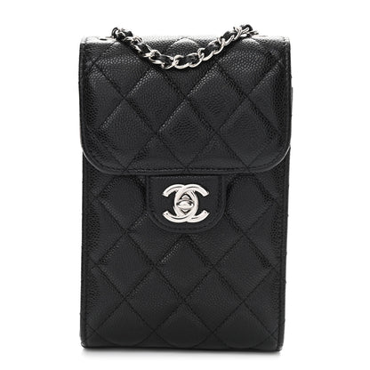 Chanel Caviar Quilted Classic Phone Holder Black 1 of 12