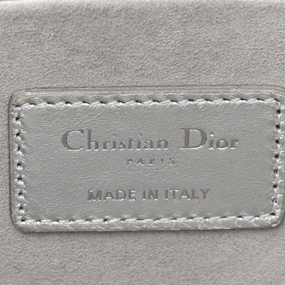 Christian Dior Metallic Lambskin Cannage Medium Lady D-Joy Silver 6 of 11