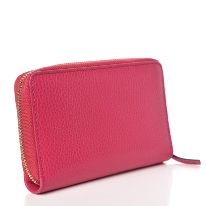 Gucci Pebbled Calfskin Zip Around Wallet Pink 3 of 7