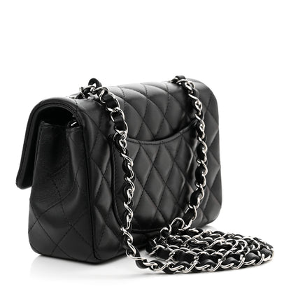 Chanel Lambskin Quilted Mini Rectangular Flap Black 3 of 10