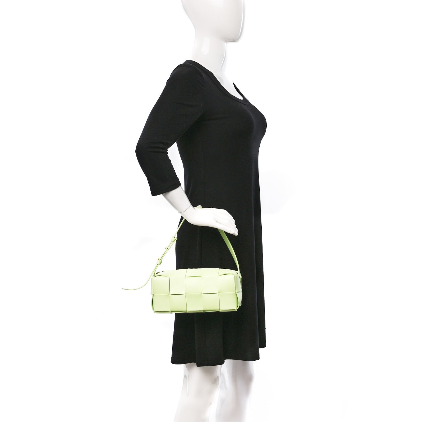 Lambskin Maxi Intrecciato Small Brick Cassette Bag Fennel