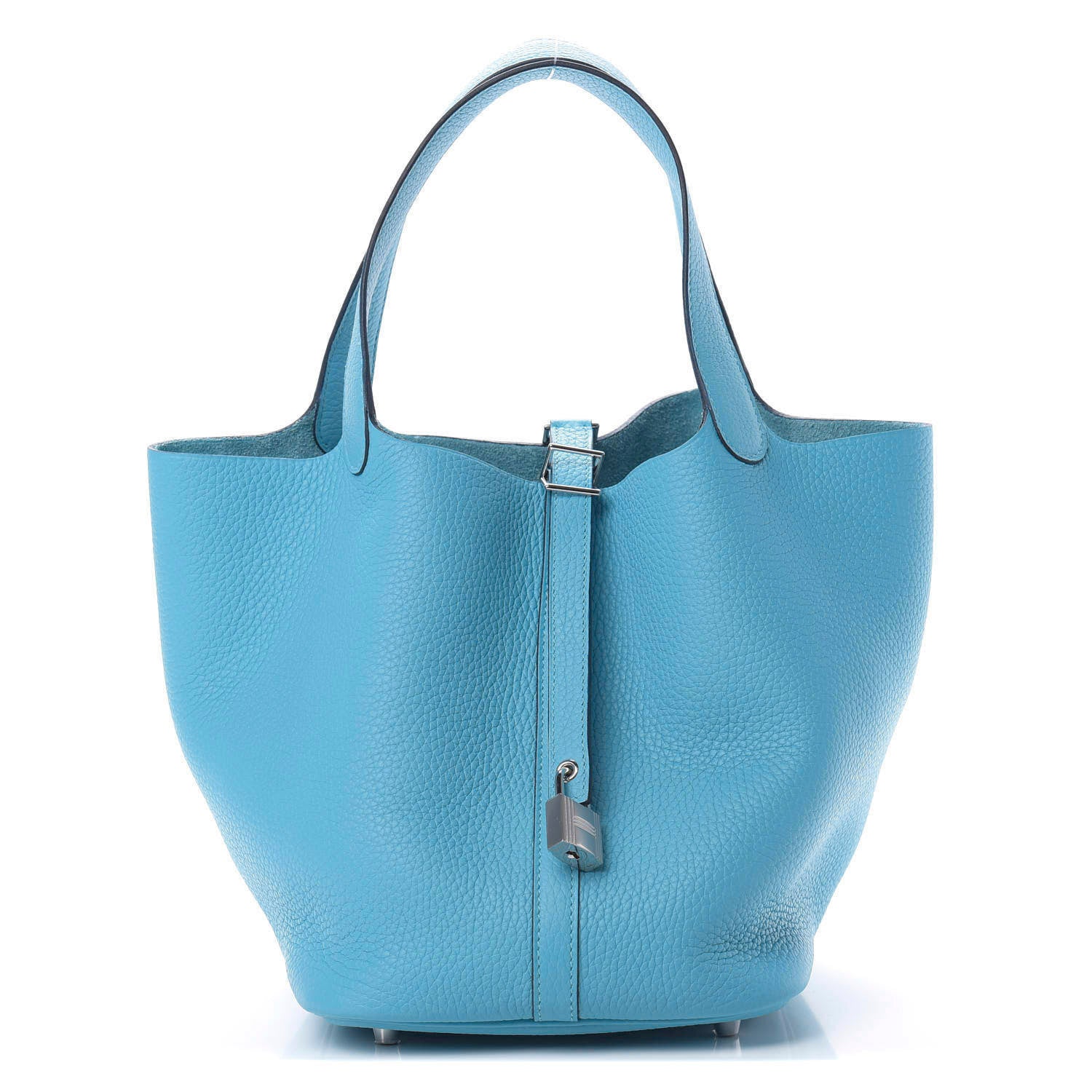 Hermes Taurillon Clemence Picotin Lock 22 MM Bleu Du Nord 1 of 11