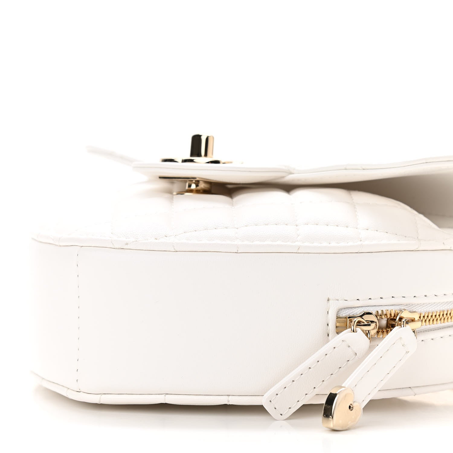 Chanel Lambskin Quilted CC In Love Heart Bag White 10 of 11