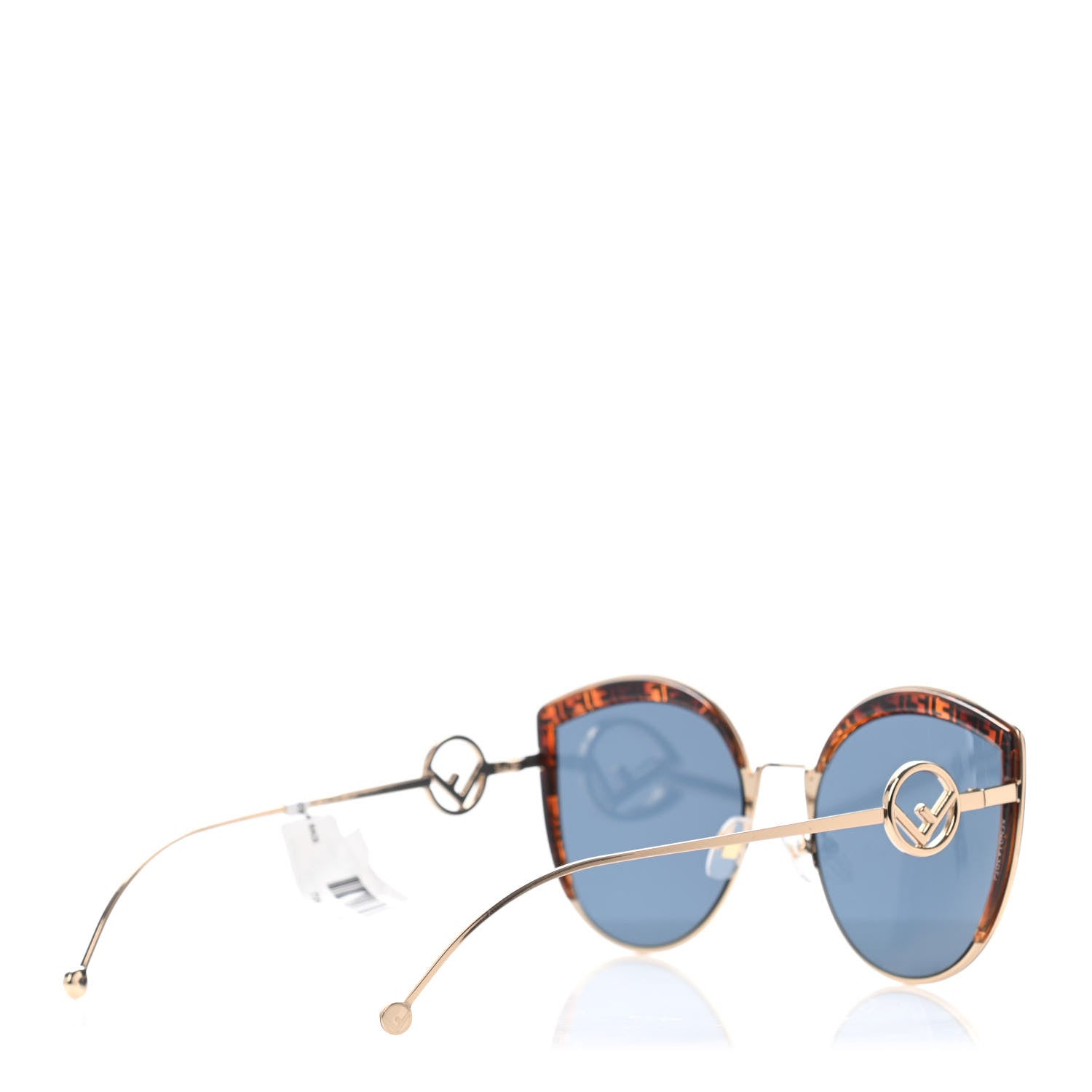 Fendi Metal Acetate F is Fendi FF Cat Eye Sunglasses FF 0290/S Blue Havana 4 of 4