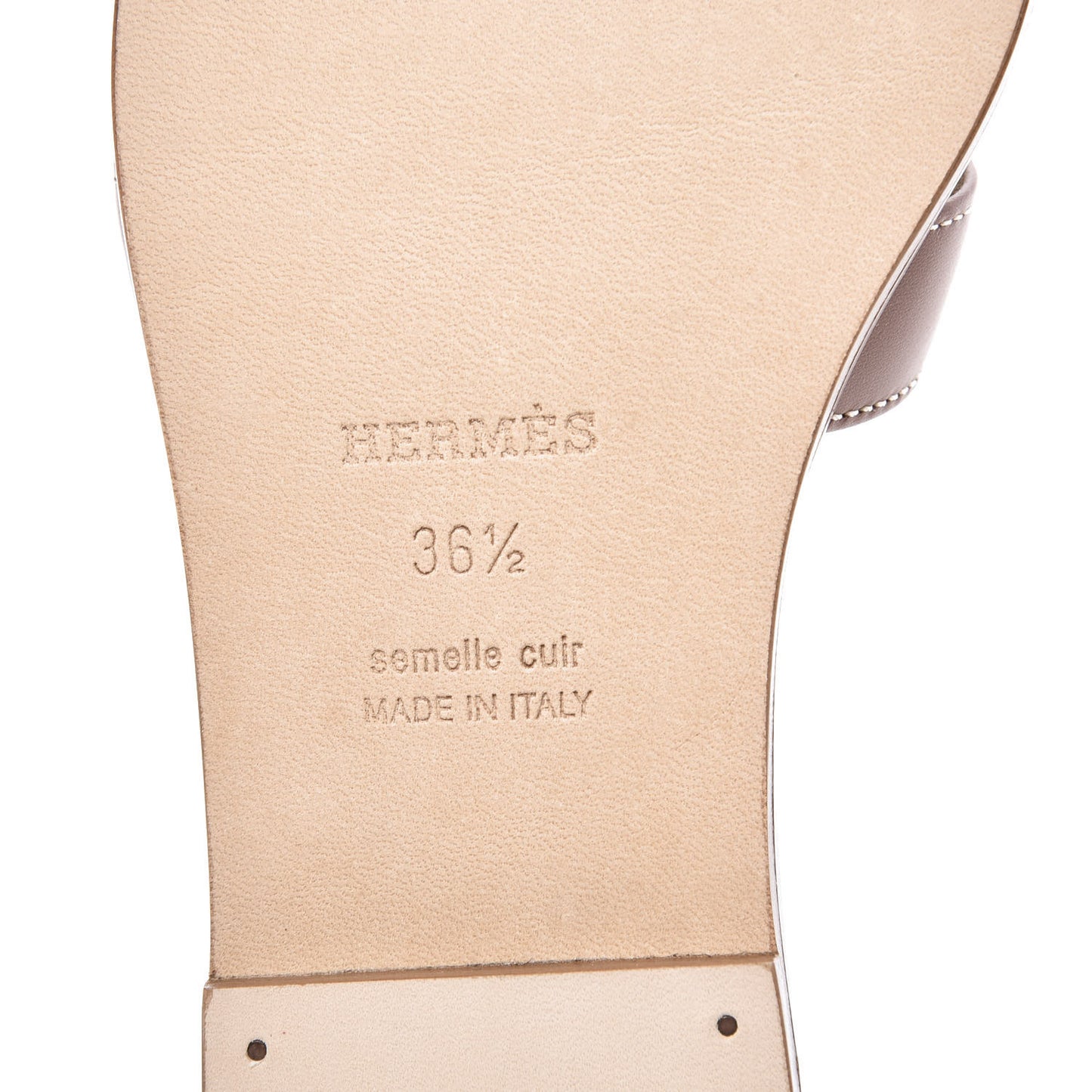 Box Calfskin Oran Sandals 36.5 Gold