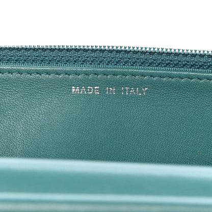 Chanel Lambskin Quilted Boy Wallet On Chain WOC Turquoise 7 of 13