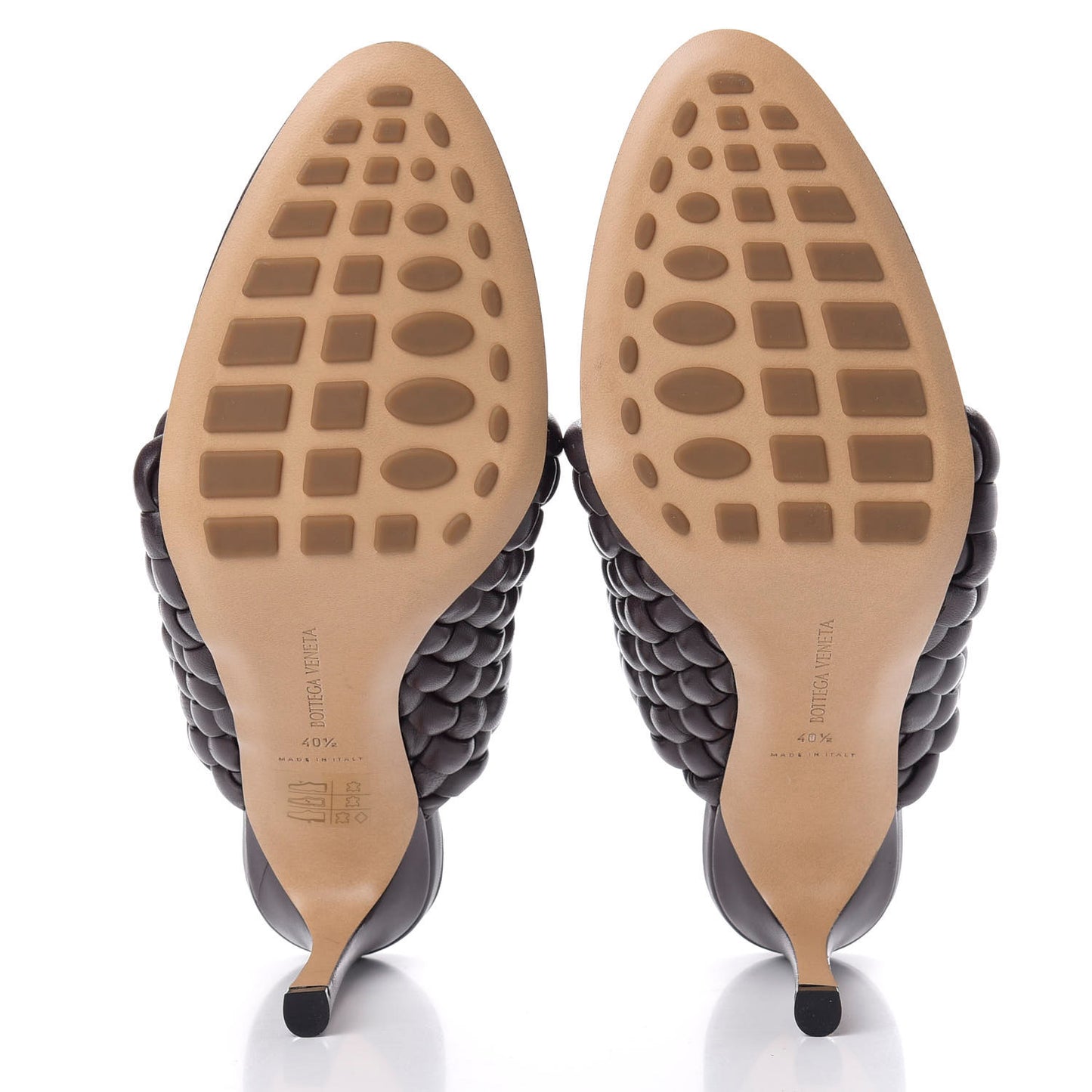 Nappa Padded Intreccio The Curve Sandals 40.5 Fondant