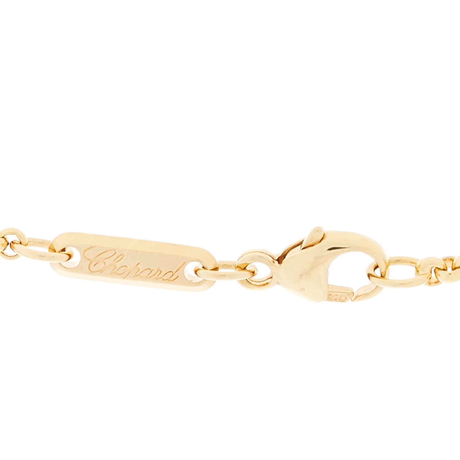 Chopard 18K Yellow Gold Happy Diamonds Cross Pendant Necklace 3 of 5