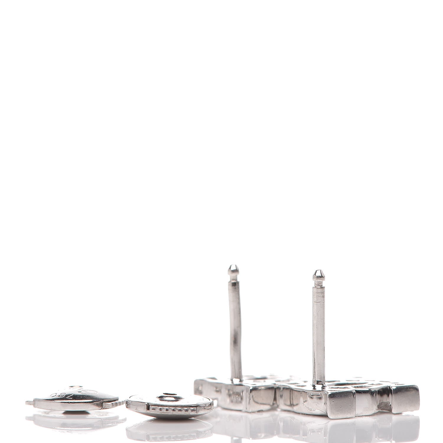 Cartier 18K White Gold Diamond Entrelaces Earrings 5 of 5