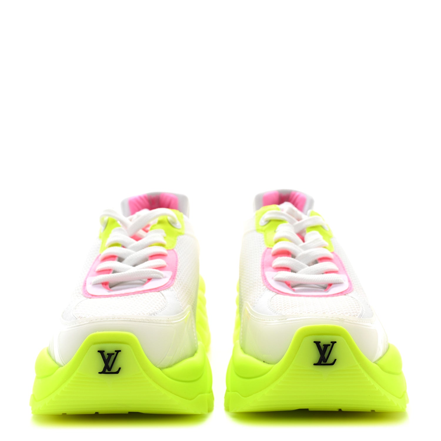 Louis Vuitton Monogram Calfskin Run 55 Sneakers 37 Yellow 2 of 8