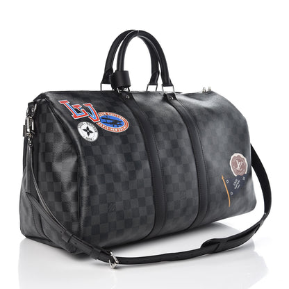Louis Vuitton Damier Graphite LV League Keepall Bandouliere 45 3 of 7