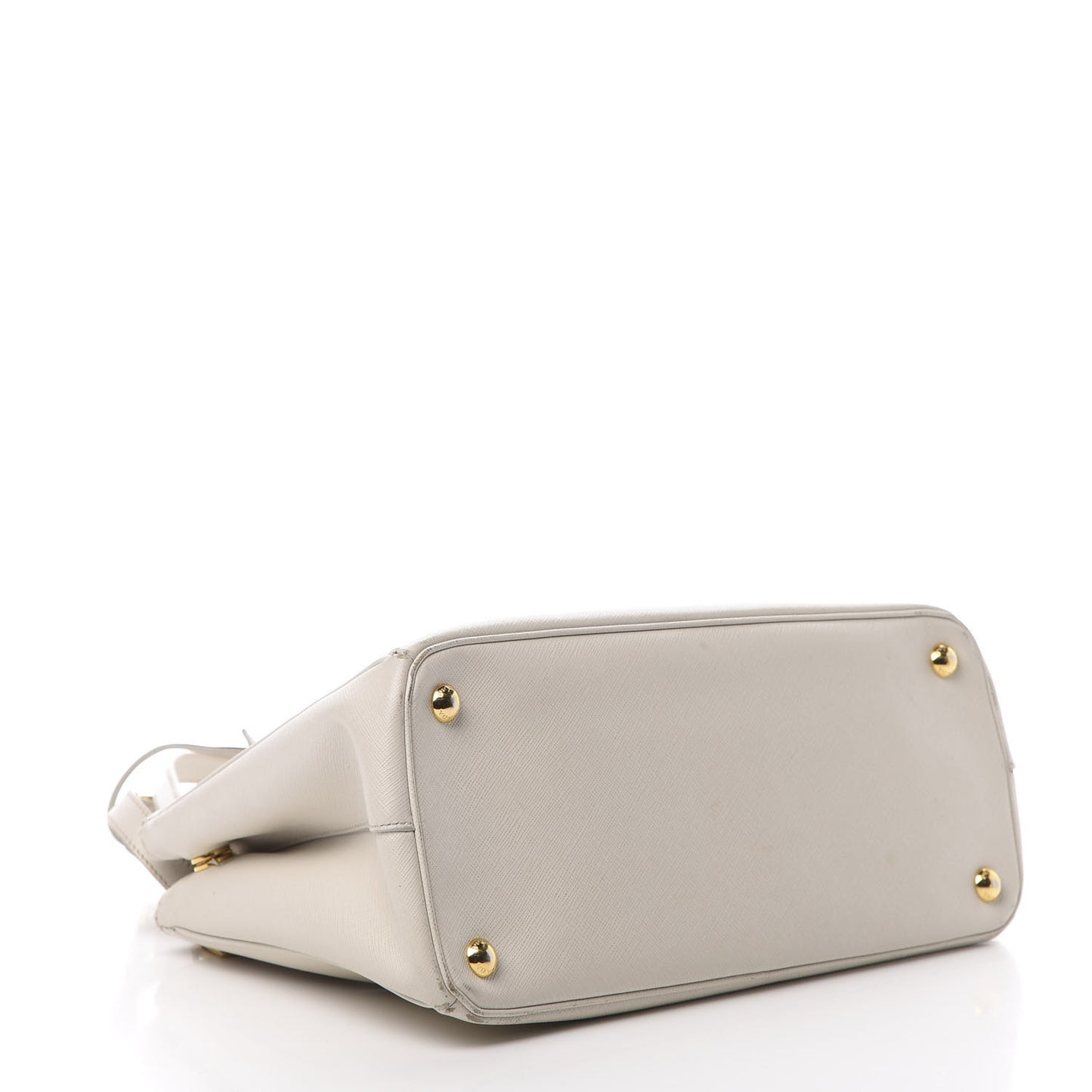 Saffiano Small Galleria Double Zip Tote Talco