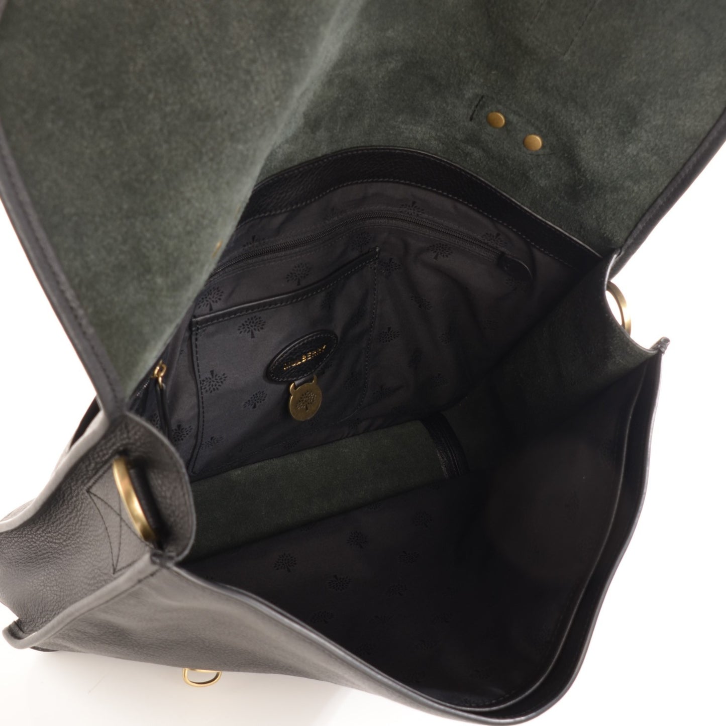 Natural Calfskin Elkington Briefcase Black