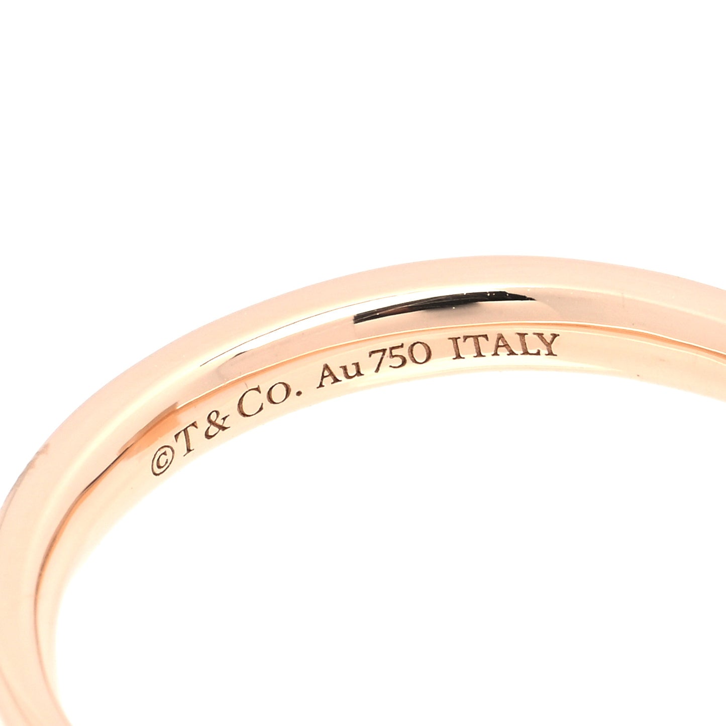 18K Rose Gold Diamond 2.5mm T T1 Ring 56 7.5