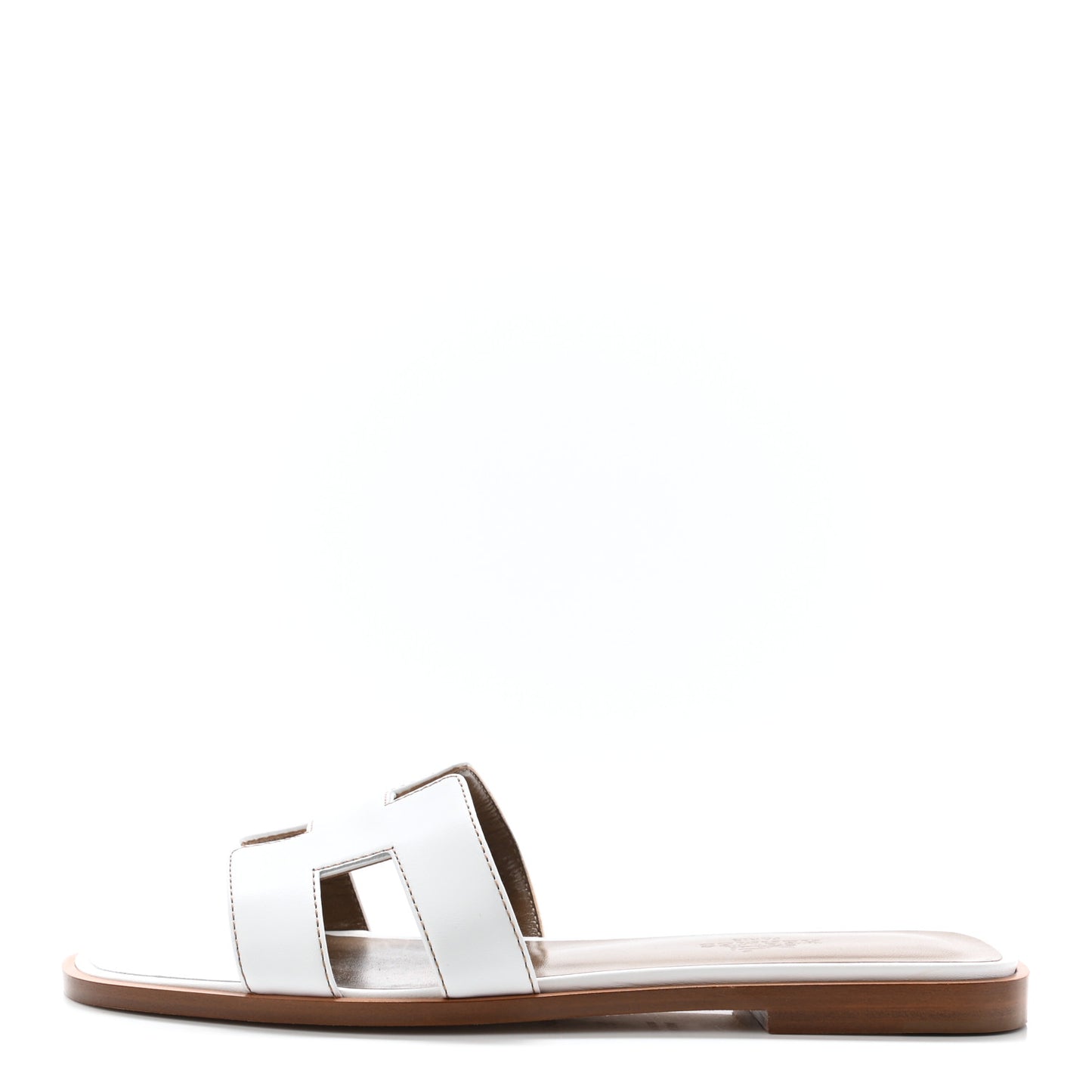 Box Calfskin Oran Sandals 36 White