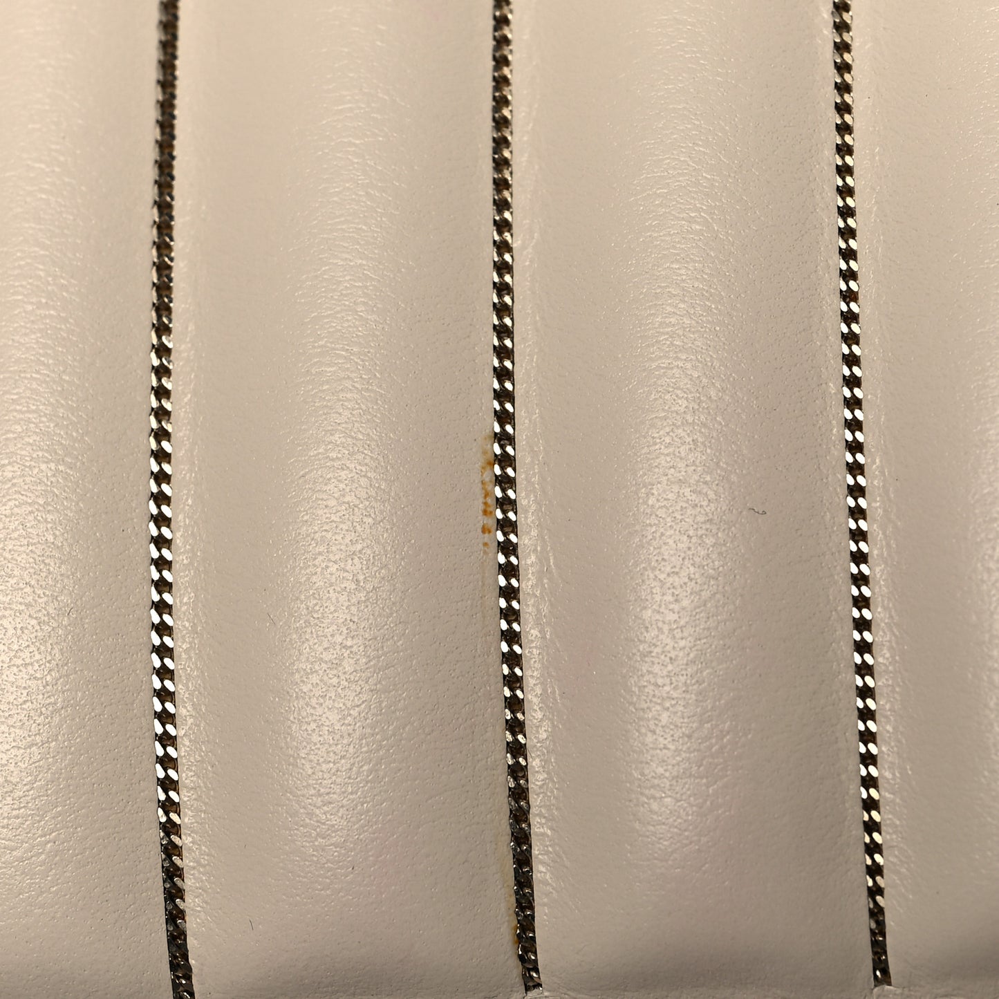 Nappa Vertical Quilted Ginny Shoulder Bag White