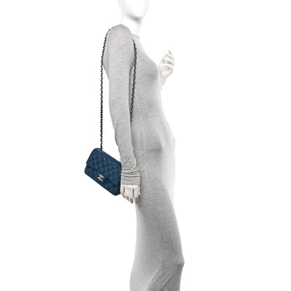 Chanel Lambskin Quilted Mini Rectangular Flap Blue 2 of 10