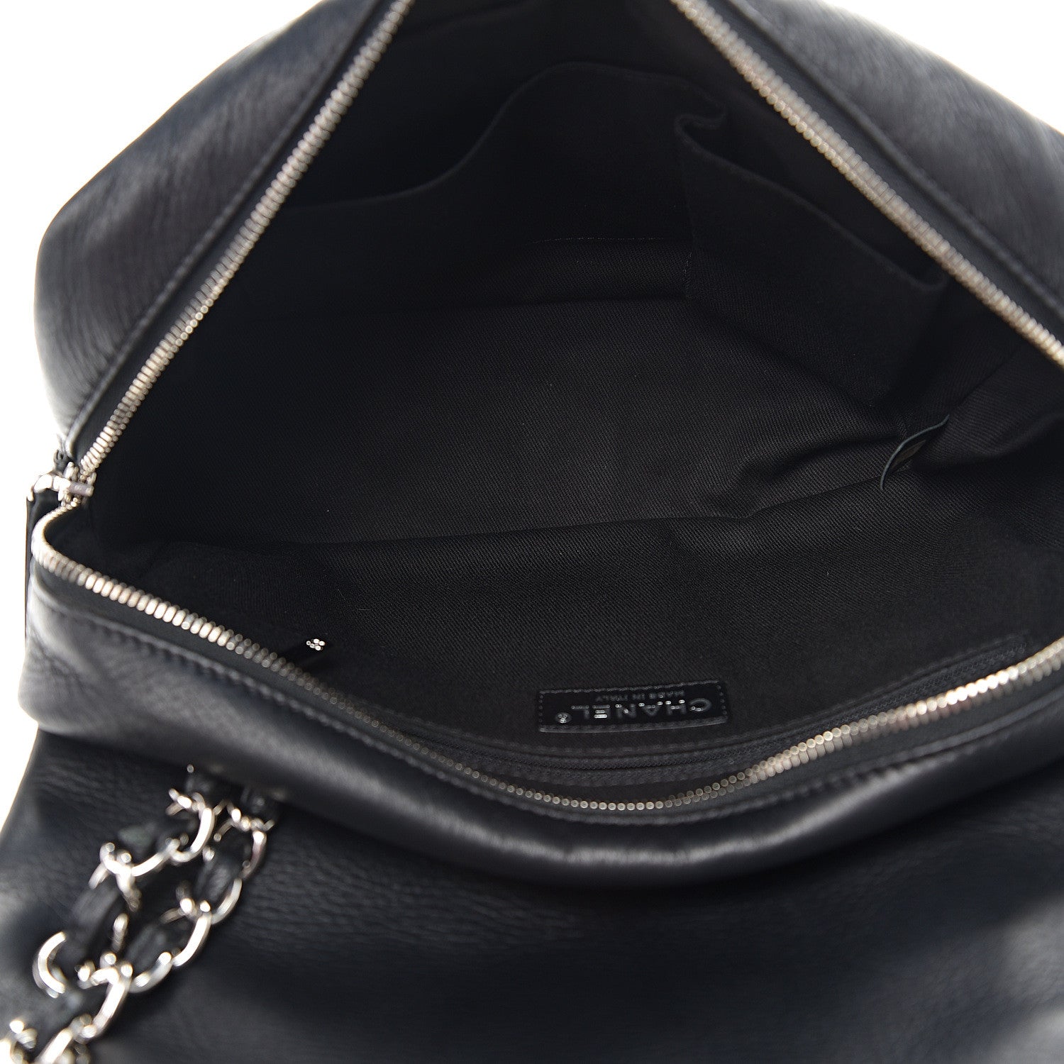 Chanel Deerskin Quilted Casual Journey Flap Black 4 of 9
