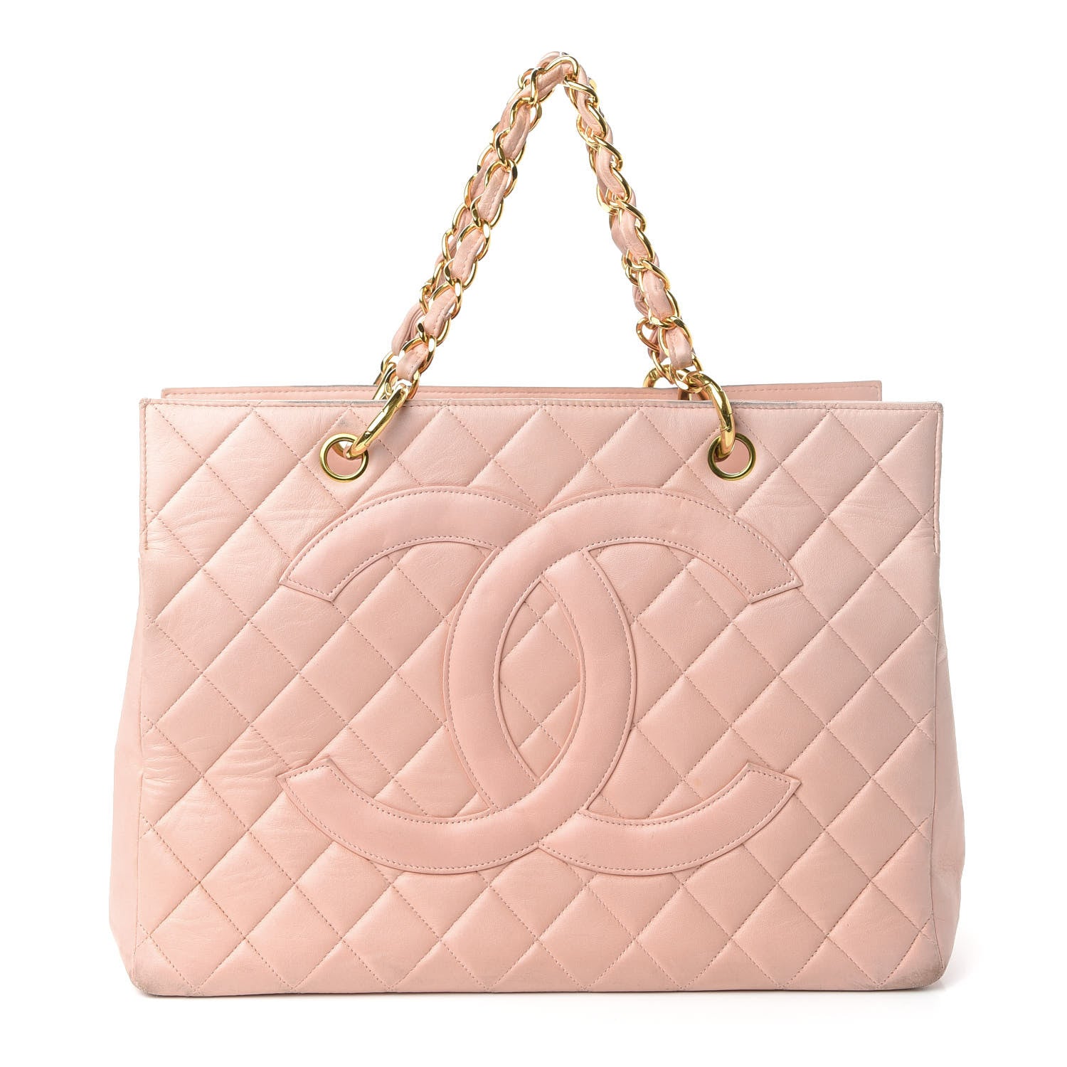 Chanel Lambskin Quilted Grand Shopping Tote GST Pink 1 of 18