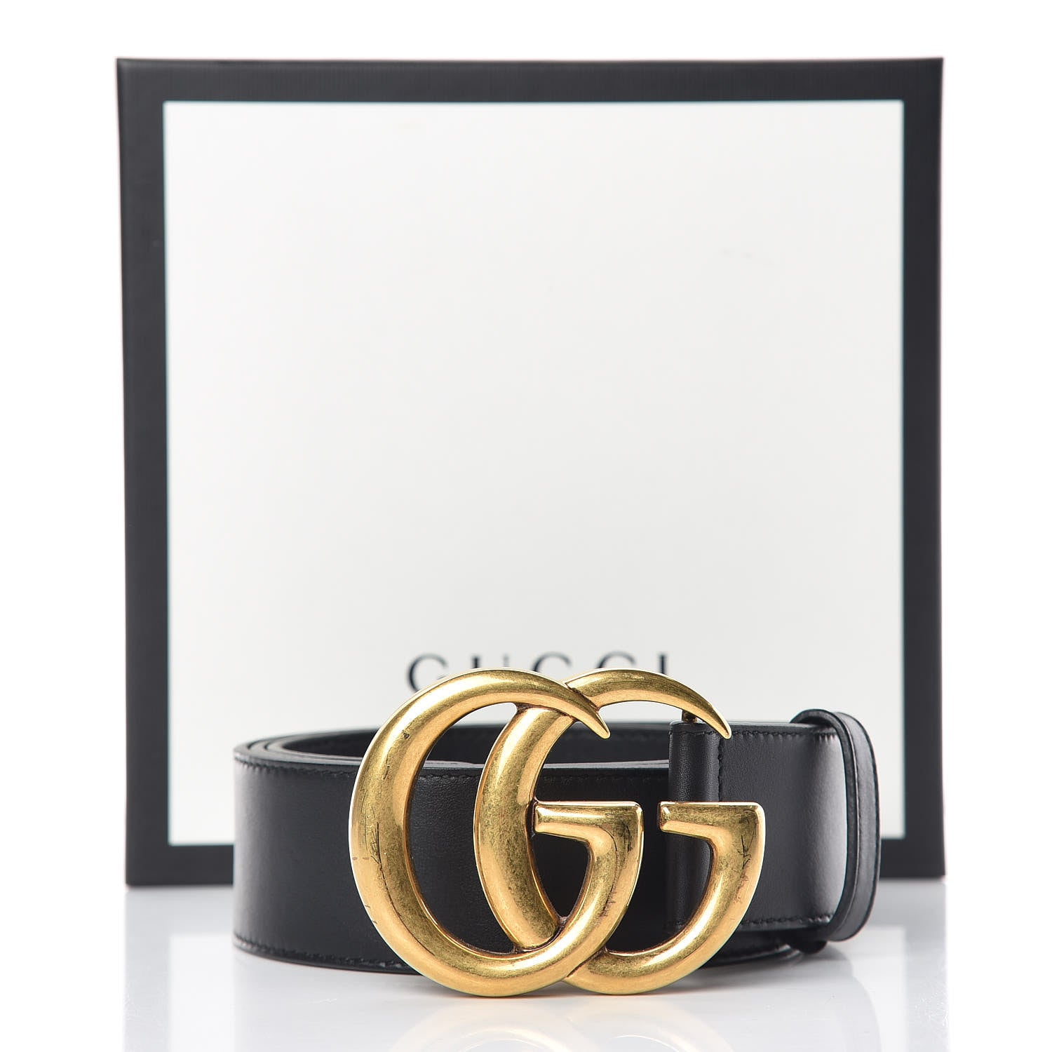 Gucci Calfskin Double G 40mm Belt 85 34 Black 7 of 7
