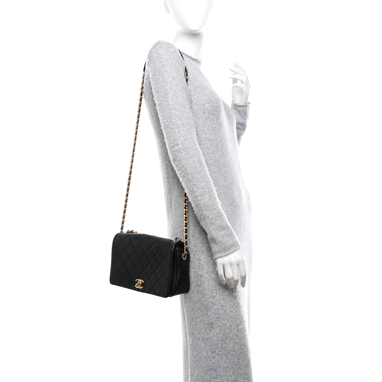 Chanel Caviar Quilted Medium Fashion Therapy Flap Bag Black 2 of 10