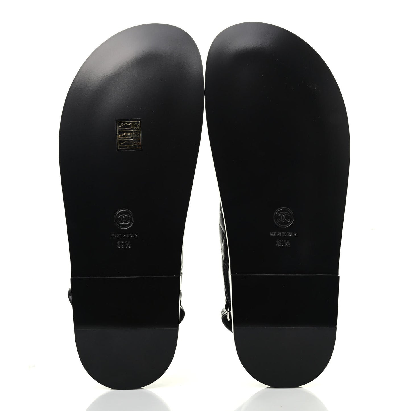 Lambskin Velcro Dad Sandals 39.5 So Black