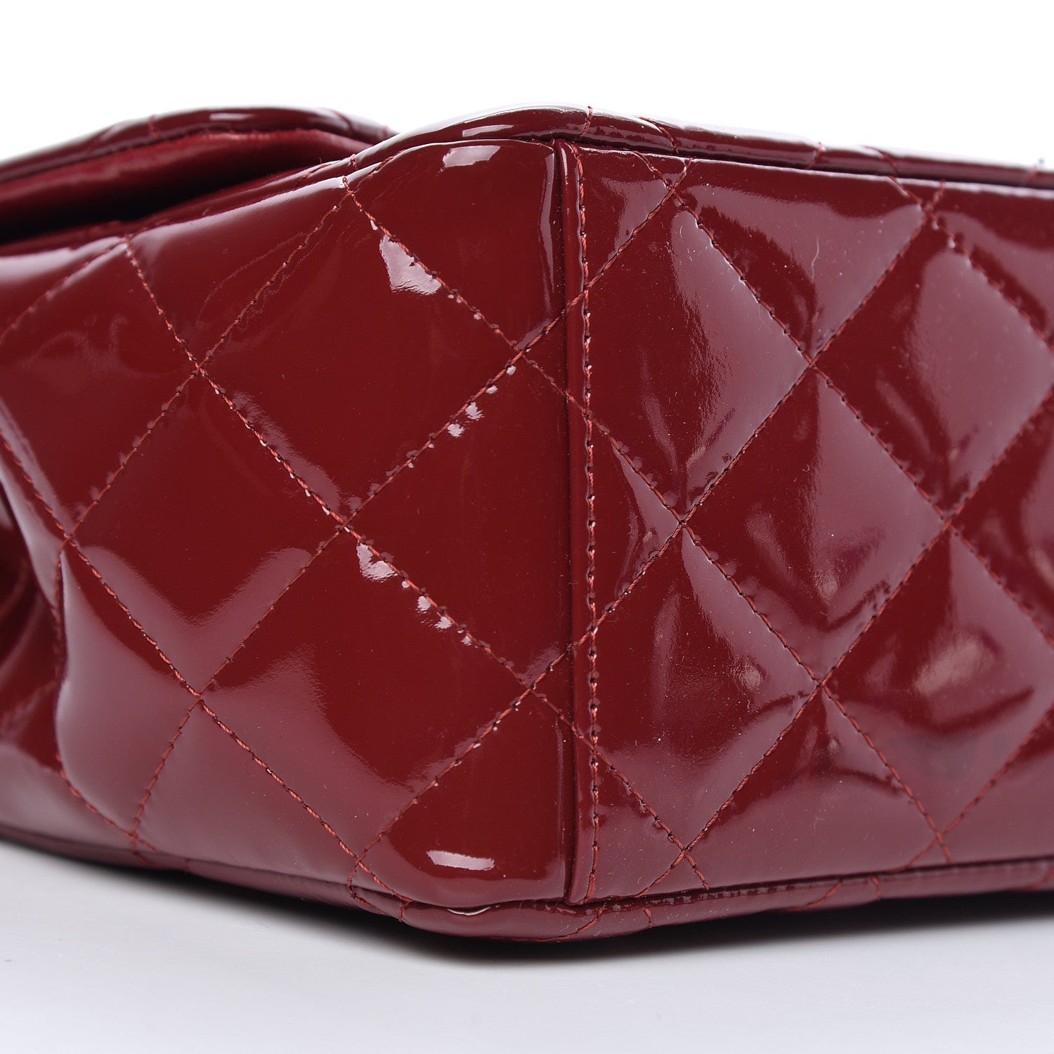 Chanel Patent Quilted Maxi Double Flap Red 9 of 24