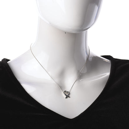 Tiffany Sterling Silver Small Paloma Picasso Loving Heart Pendant Necklace 2 of 4
