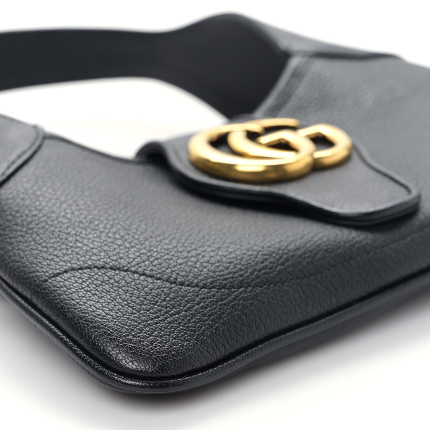 Goatskin Small GG Aphrodite Shoulder Bag Black