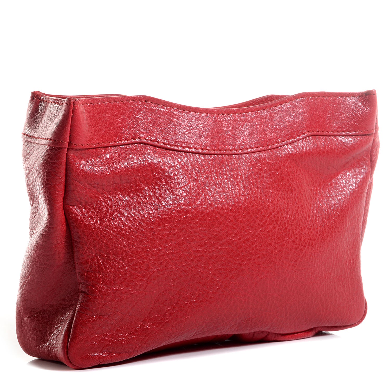 Balenciaga Agneau Porte Toilette Makeup Clutch Rouge Cardinal 3 of 10