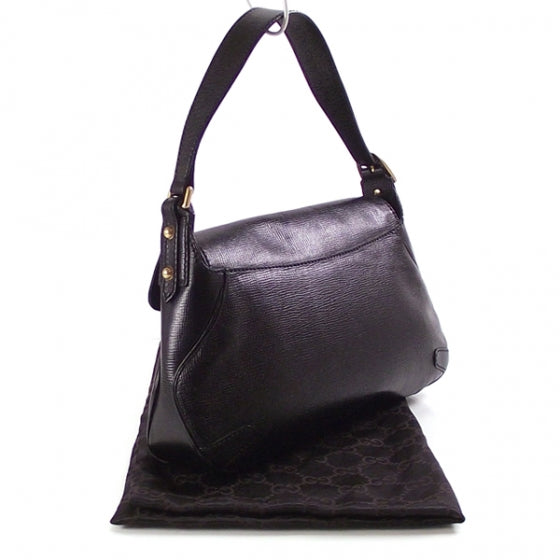 Gucci Leather Horsebit Flap Bag Black 3 of 11