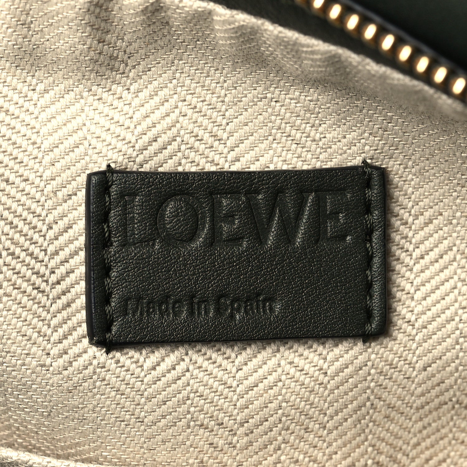 Loewe Calfskin Puzzle Hobo Army Green 5 of 5
