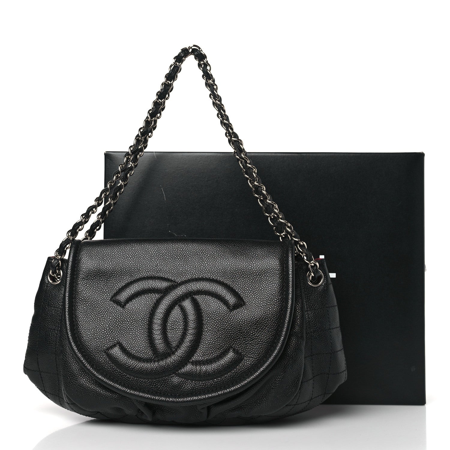 Chanel Caviar Large Half Moon Flap Black 10 of 10