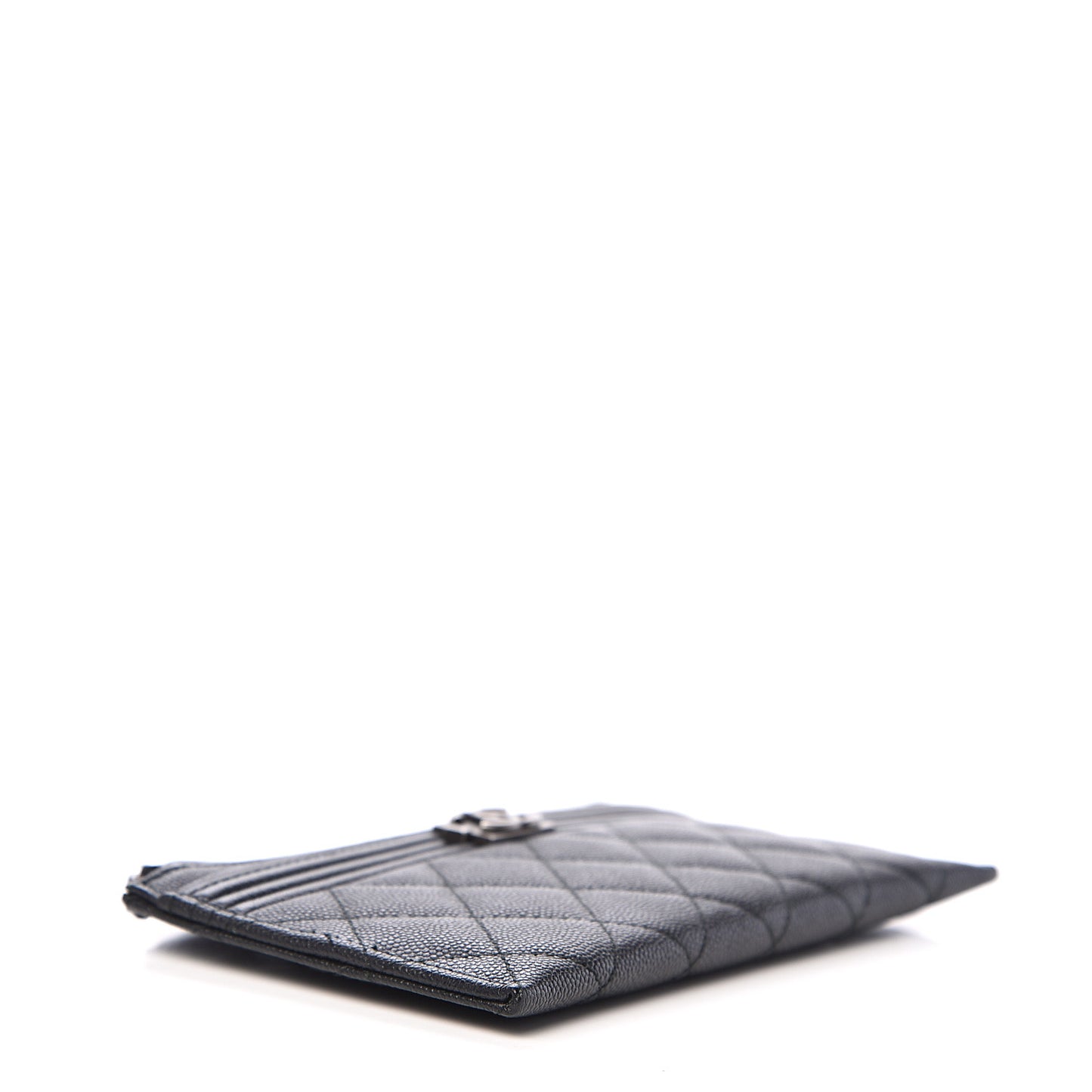 Caviar Quilted Classic Zip Boy Pouch Black