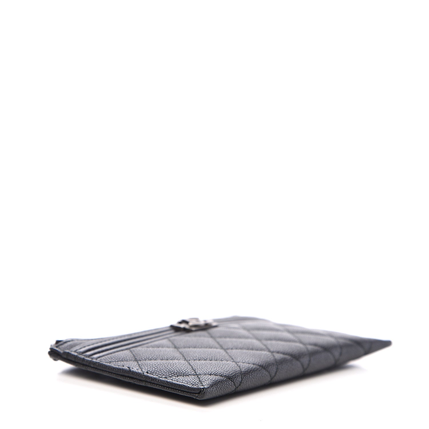 Chanel Caviar Quilted Classic Zip Boy Pouch Black 3 of 6