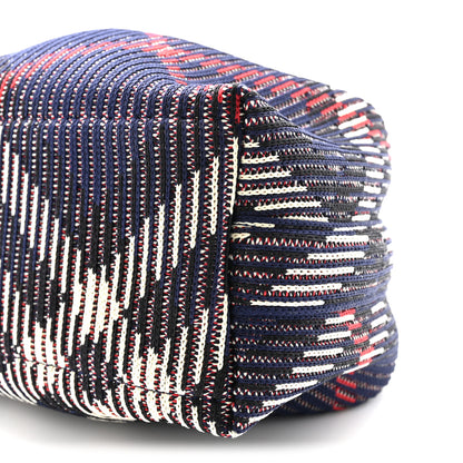 Burberry Canvas Knitted Check Mini Peg Duffle Bag Marine 11 of 11