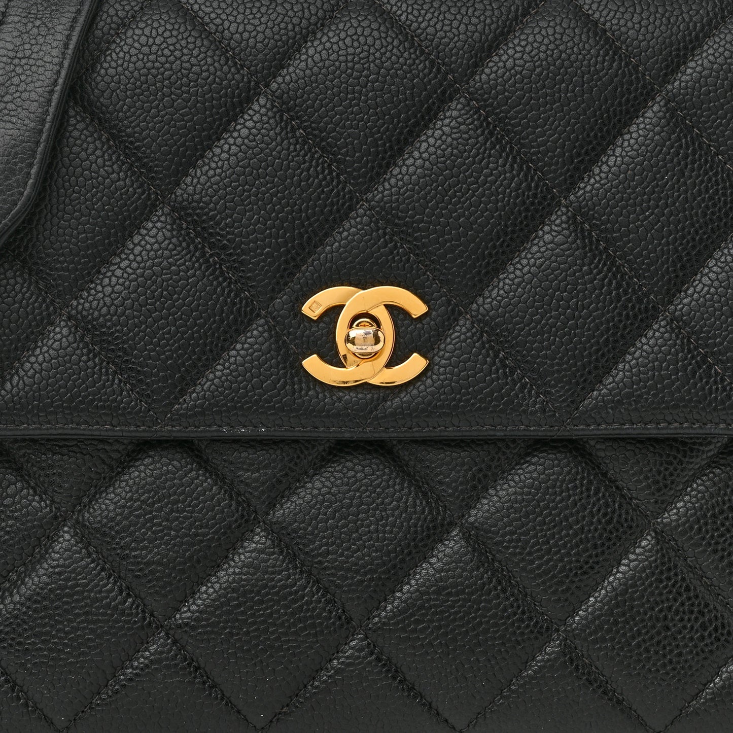 Caviar Quilted Medium Single Flap Black
