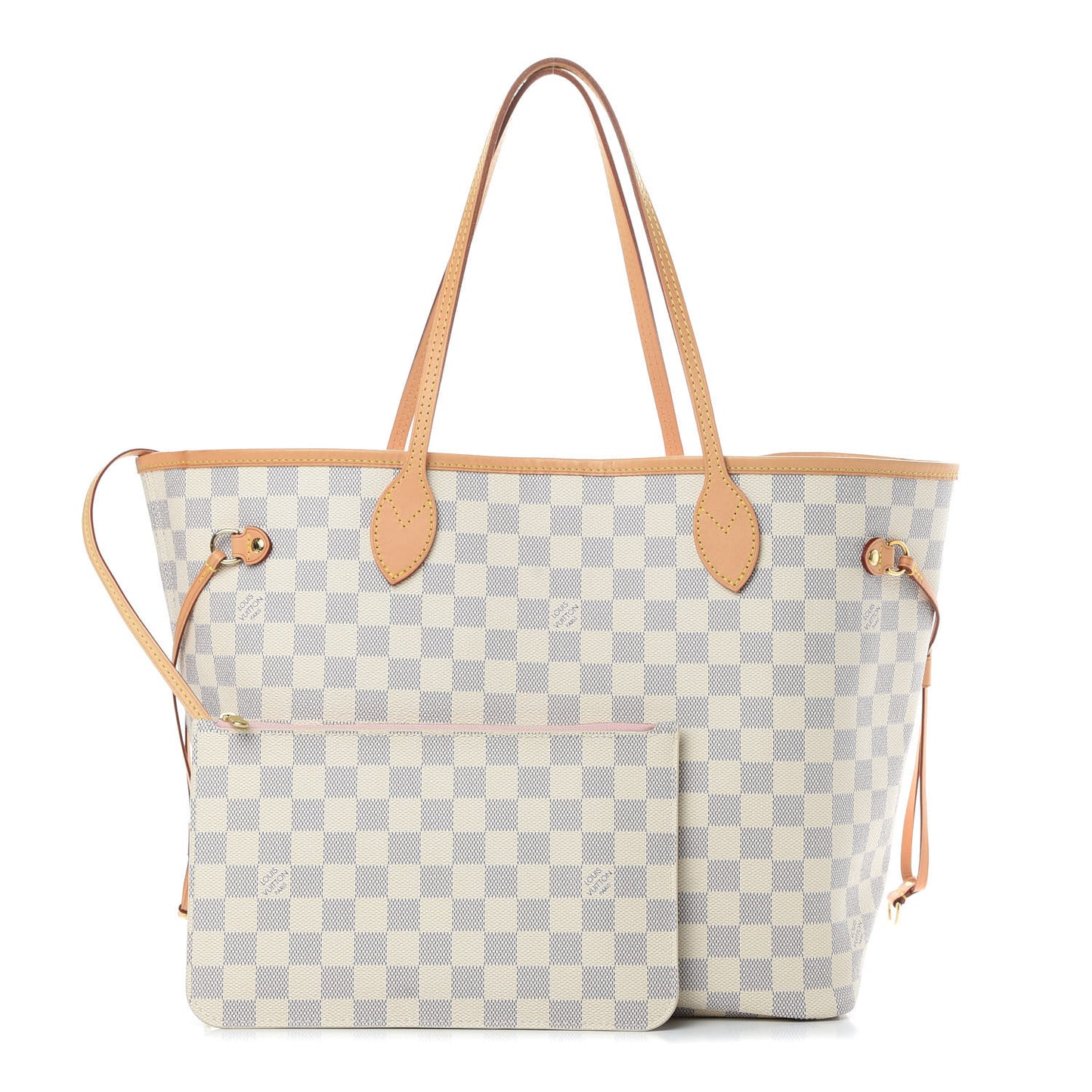 Damier Azur Neo Neverfull MM Rose Ballerine