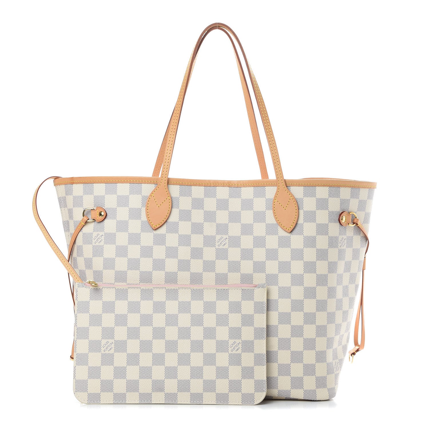 Louis Vuitton Damier Azur Neo Neverfull MM Rose Ballerine 1 of 13