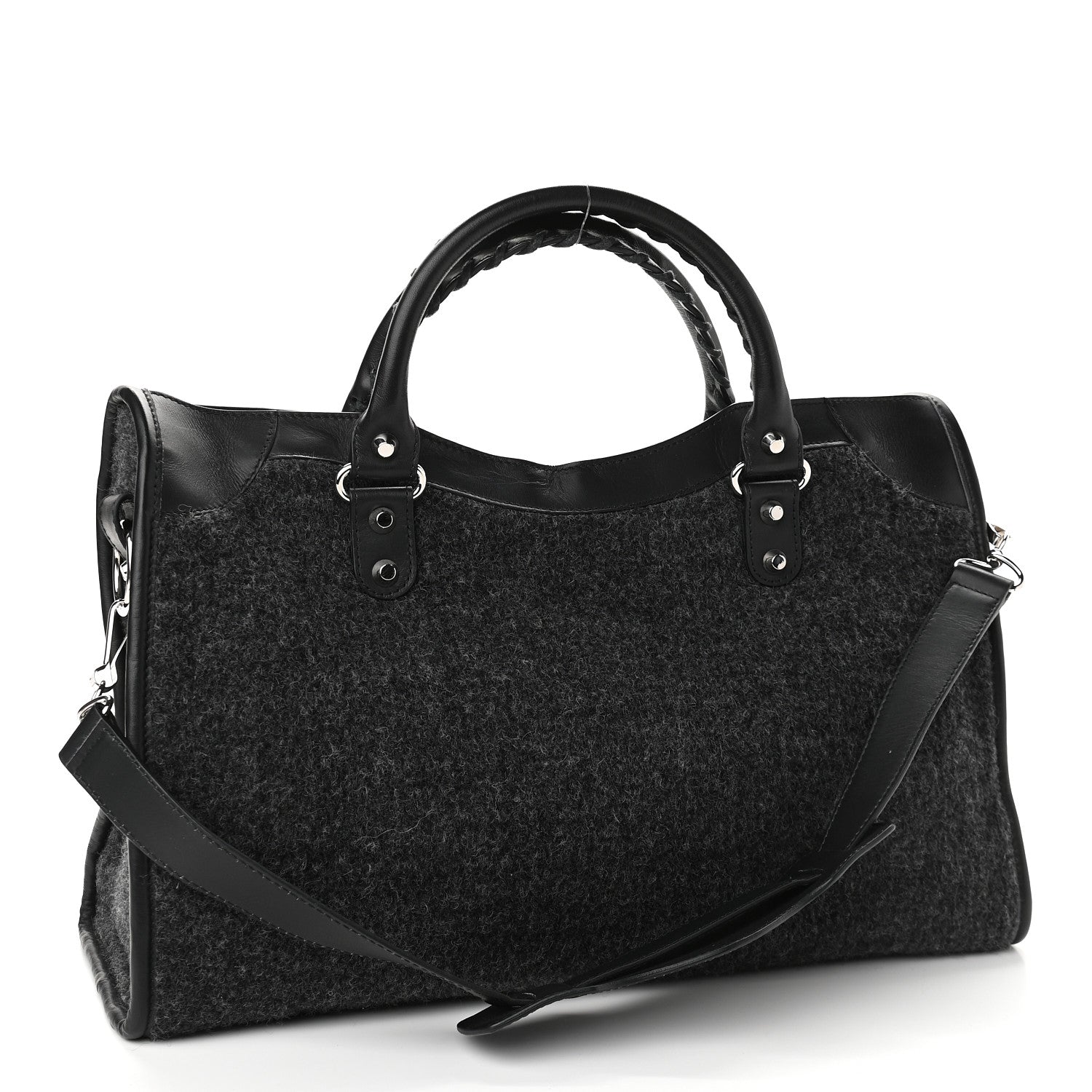 Balenciaga Alpaca Calfskin Classic Silver Hardware City Black 3 of 9
